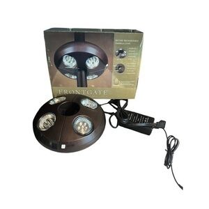 ▶️ Frontgate ◀️ Battery Rechargeable Umbrella Pole Light Bronze